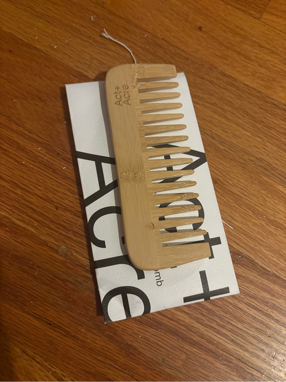 Act+Acie Bamboo Wide-Tooth Comb - Natural Light Wood